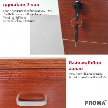 [PRE-ORDER] ตู้ลิ้นชัก 3 ชั้น PROMA-OF07-01 40CM สีขาว_4